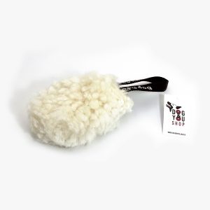 BD Gryzak szarpak naturalny z uchwytem - 18 x 8 cm - owcza skóra