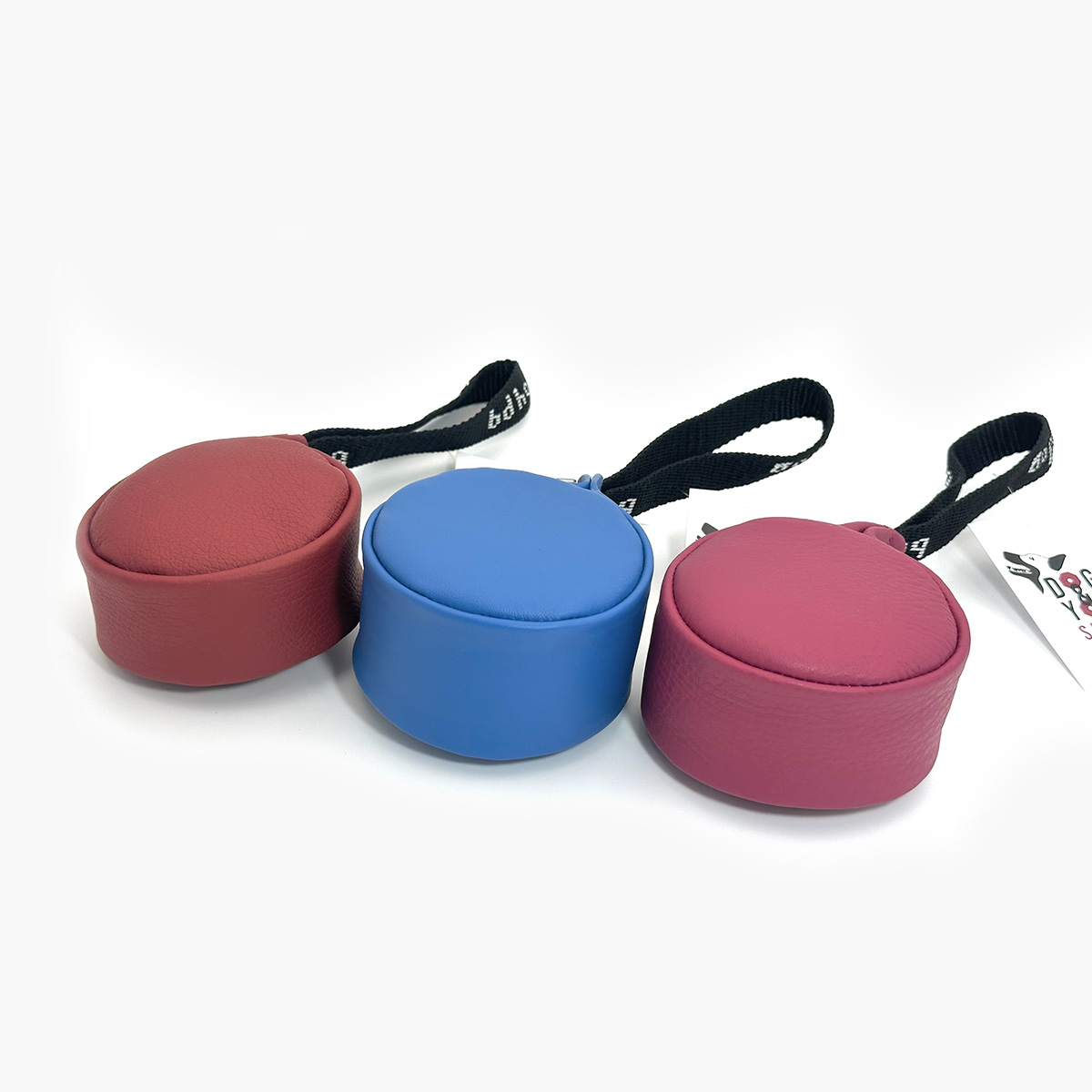 BD Piłka dla psa płaska z uchwytem - naturalna skóra - obrazek 2