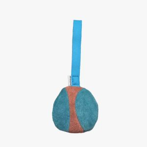 BD Piłka rugby dla psa, z uchwytem - MAŁA - naturalna skóra