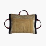 BD Klin poduszka z trzema rączkami 36 x 26 cm - juta + skóra