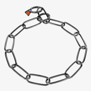 HS Łańcuszek  - stal nierdzewna - czarny - długie ogniwo gr. 4 mm