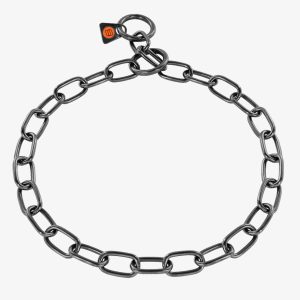 HS Łańcuszek - stal nierdzewna - czarny - średnie ogniwo gr. 3 mm